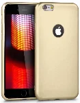 Apple iPhone 6 Kılıf İnce Mat Esnek Silikon - Gold