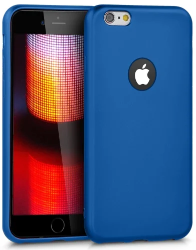 Apple iPhone 6 Kılıf İnce Mat Esnek Silikon - Lacivert