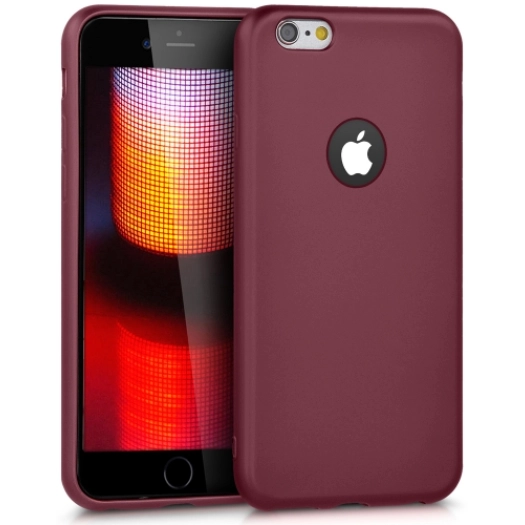 Apple iPhone 6 / 6s Kılıf İnce Soft Mat Renkli Esnek Silikon Kapak - Mor