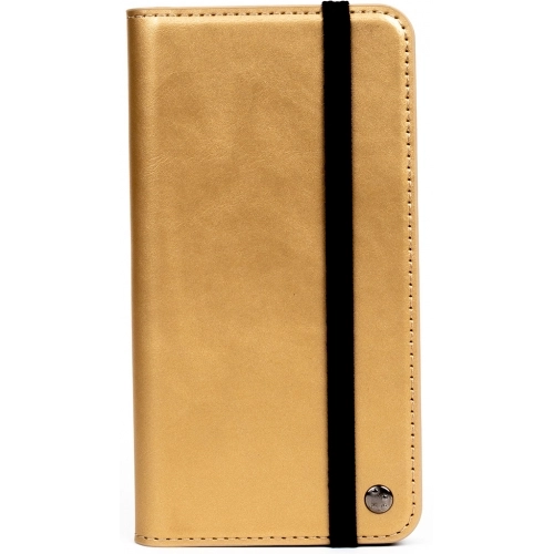 Apple iPhone 6 Kılıf Kapaklı Mıknatıslı Cüzdan ve Mıknatıslı Silikon Kılıf - Gold