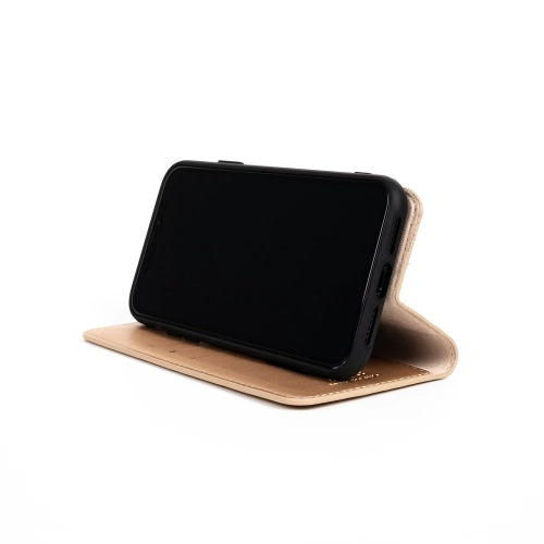 Apple iPhone 6 Kılıf Kapaklı Mıknatıslı Cüzdan ve Mıknatıslı Silikon Kılıf - Gold