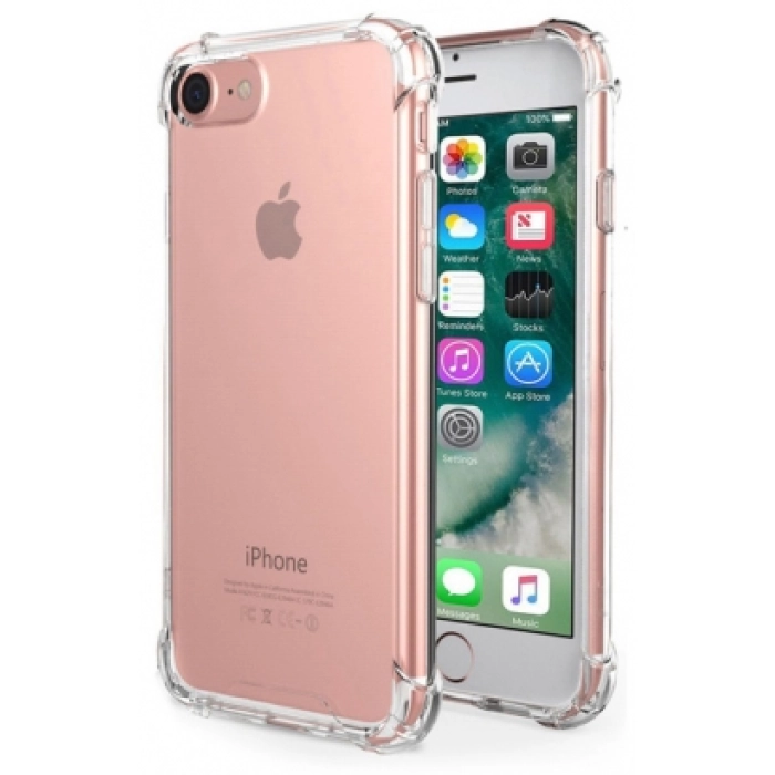Apple iPhone 6 Plus / 6s Plus Kılıf Silikon Köşe Korumalı Airbag Darbe Emici Kapak - Şeffaf