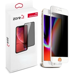 Apple iPhone 6s Karartmalı Hayalet Ekran Koruyucu Tam Kaplayan Kor Privacy Kırılmaz Cam - Beyaz