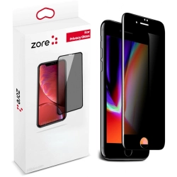 Apple iPhone 6s Karartmalı Hayalet Ekran Koruyucu Tam Kaplayan Kor Privacy Kırılmaz Cam - Siyah