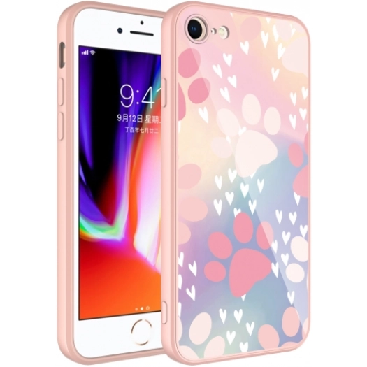 Apple iPhone 6s Kılıf Desenli Tasarım İçi Kadife Epoksi Silikon Kapak Ayak İzi - No : 4