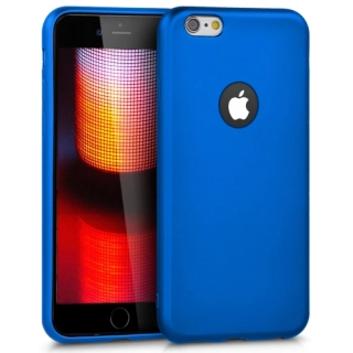 Apple iPhone 6s / 6 Kılıf İnce Soft Mat Renkli Esnek Silikon Kapak - Mavi