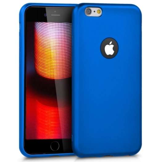Apple iPhone 6s / 6 Kılıf İnce Soft Mat Renkli Esnek Silikon Kapak - Mavi