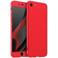 Apple iPhone 6 Plus / 6s Plus Kılıf 3 Parçalı 360 Tam Korumalı Rubber AYS Kapak  - Kırmızı