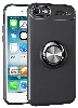 Apple iPhone 6s Plus Kılıf Auto Focus Serisi Soft Premium Standlı Yüzüklü Kapak - Siyah