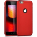 Apple iPhone 6s Plus / 6 Plus Kılıf İnce Soft Mat Renkli Esnek Silikon Kapak - Kırmızı