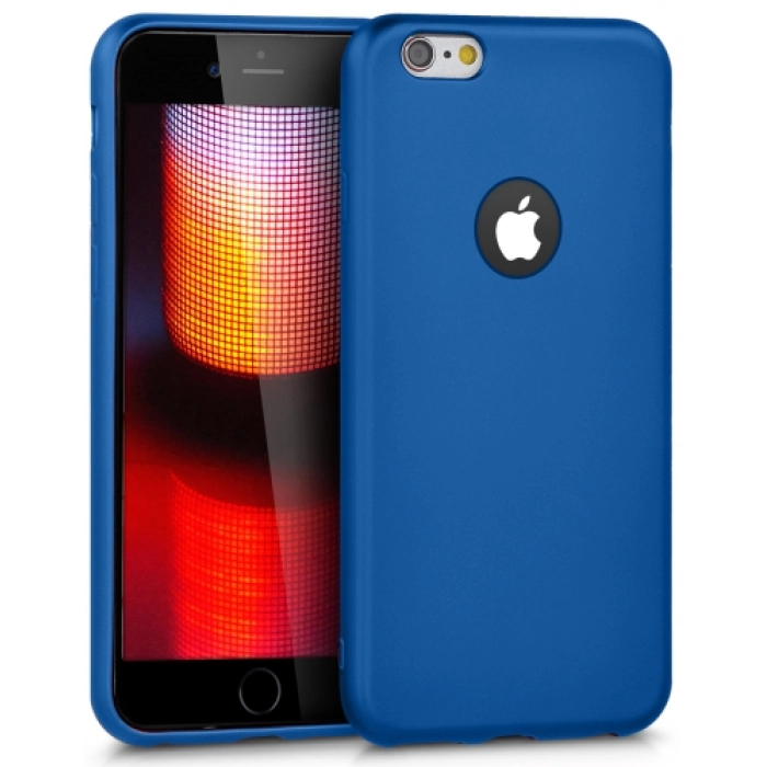 Apple iPhone 6s Plus / 6 Plus Kılıf İnce Soft Mat Renkli Esnek Silikon Kapak - Lacivert
