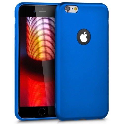 Apple iPhone 6s Plus / 6 Plus Kılıf İnce Soft Mat Renkli Esnek Silikon Kapak - Mavi
