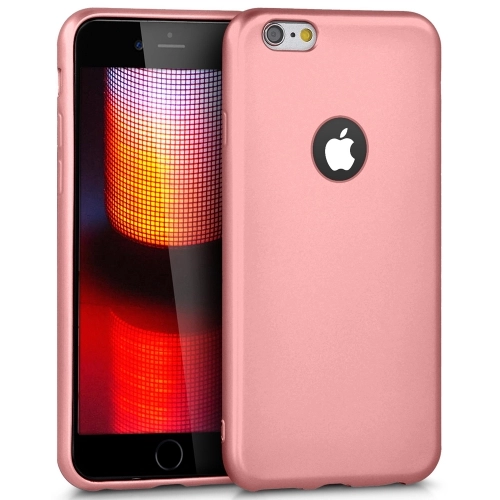 Apple iPhone 6s Plus / 6 Plus Kılıf İnce Soft Mat Renkli Esnek Silikon Kapak - Rose Gold