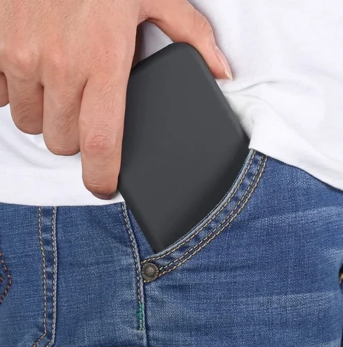 Apple iPhone 7 Kılıf Liquid Serisi İçi Kadife İnci Esnek Silikon Kapak - Siyah