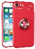 Apple iPhone 7 Kılıf Auto Focus Serisi Soft Premium Standlı Yüzüklü Kapak - Kırmızı