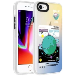 Apple iPhone 7 Kılıf Desenli Zore Dragon Sert Kapak - Gezegen