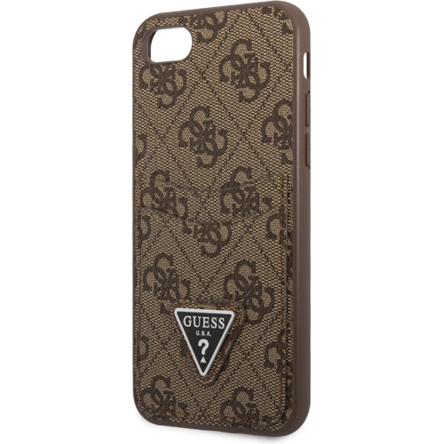 Apple iPhone 7 Kılıf GUESS Çift Kart Bölmeli Kapak - Kahverengi