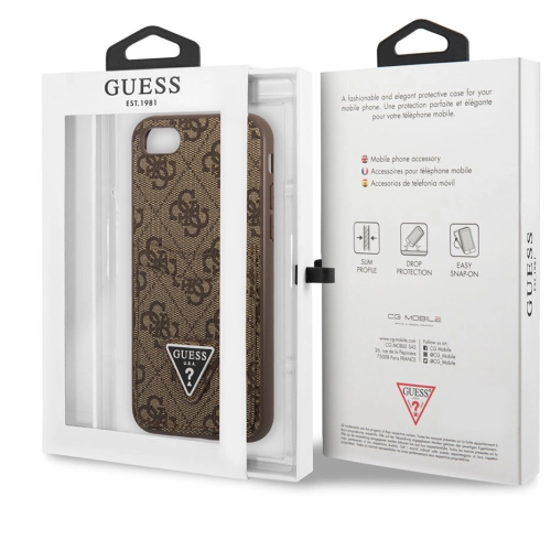 Apple iPhone 7 Kılıf GUESS Çift Kart Bölmeli Kapak - Siyah