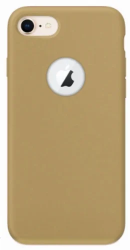 Apple iPhone 7 Kılıf İnce Mat Esnek Silikon - Gold