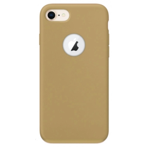 Apple iPhone 7 Kılıf İnce Soft Mat Renkli Esnek Silikon Kapak - Gold