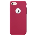 Apple iPhone 7 Kılıf İnce Soft Mat Renkli Esnek Silikon Kapak - Kırmızı