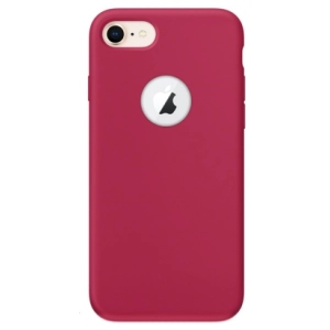 Apple iPhone 7 Kılıf İnce Soft Mat Renkli Esnek Silikon Kapak - Kırmızı
