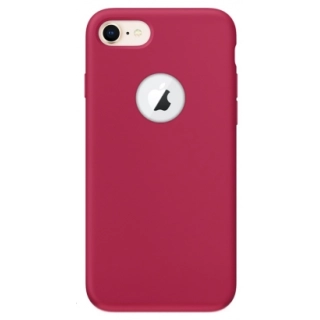 Apple iPhone 7 Kılıf İnce Soft Mat Renkli Esnek Silikon Kapak - Kırmızı