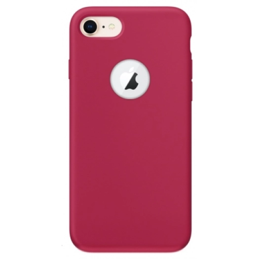 Apple iPhone 7 Kılıf İnce Soft Mat Renkli Esnek Silikon Kapak - Kırmızı