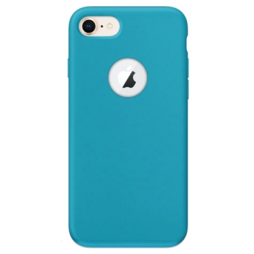 Apple iPhone 7 Kılıf İnce Soft Mat Renkli Esnek Silikon Kapak - Mavi