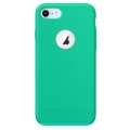 Apple iPhone 7 Kılıf İnce Soft Mat Renkli Esnek Silikon Kapak - Yeşil