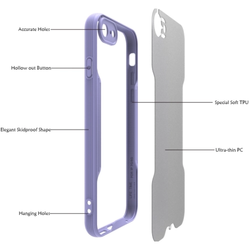 Apple iPhone 7 Kılıf Renkli Silikon Kamera Lens Korumalı Şeffaf Parfe Kapak - Kırmızı