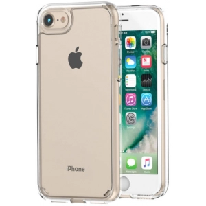 Apple iPhone 7 Kılıf Korumalı Kenarları Silikon Arkası Sert Coss Kapak  - Şeffaf