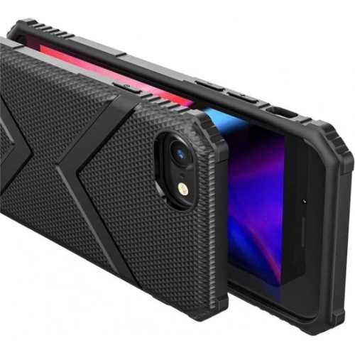 Apple iPhone 7 Kılıf Parmak İzi Bırakmayan Köşeleri Airbag Hank Kapak - Siyah