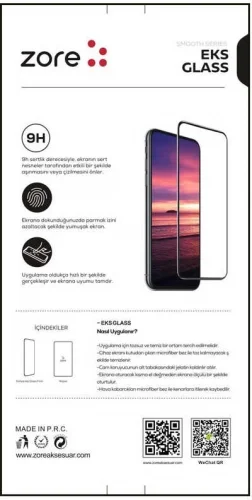 Apple iPhone 7 Kırılmaz Cam Tam Kaplayan EKS Glass Ekran Koruyucu - Siyah