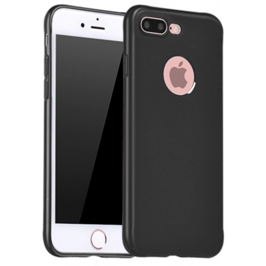 Apple iPhone 7 Plus Kılıf İnce Soft Mat Renkli Esnek Silikon Kapak - Siyah