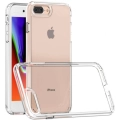 Apple iPhone 7 Plus Kılıf Korumalı Kenarları Silikon Arkası Sert Coss Kapak  - Şeffaf