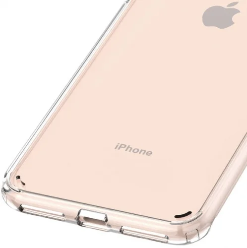 Apple iPhone 7 Plus Kılıf Korumalı Kenarları Silikon Arkası Sert Coss Kapak  - Şeffaf