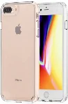 Apple iPhone 7 Plus Kılıf Korumalı Kenarları Silikon Arkası Sert Coss Kapak  - Şeffaf