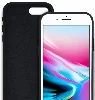 Apple iPhone 7 Plus Kılıf Liquid Serisi İçi Kadife İnci Esnek Silikon Kapak - Siyah