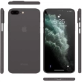 Apple iPhone 7 Plus Kılıf Mat Şeffaf Esnek Kaliteli Ultra İnce PP Silikon  - Siyah
