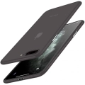 Apple iPhone 7 Plus Kılıf Mat Şeffaf Esnek Kaliteli Ultra İnce PP Silikon  - Siyah