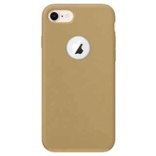 Apple iPhone 8 Kılıf İnce Soft Mat Renkli Esnek Silikon Kapak - Gold