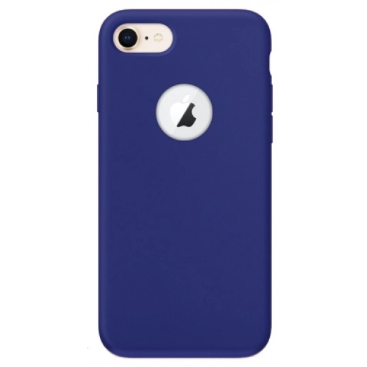 Apple iPhone 8 Kılıf İnce Soft Mat Renkli Esnek Silikon Kapak - Lacivert