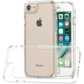 Apple iPhone 8 Kılıf Korumalı Kenarları Silikon Arkası Sert Coss Kapak  - Şeffaf