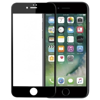 Apple iPhone 8 Plus Kırılmaz Cam Tam Kapatan Kenarları Kırılmaya Dayanıklı Cam Ekran Koruyucu - Siyah