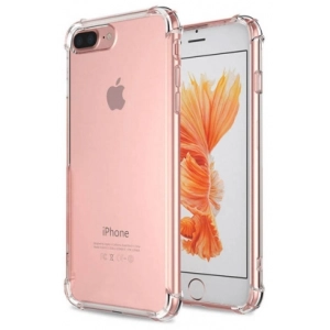 Apple iPhone 8 Plus Kılıf Silikon Köşe Korumalı Airbag Darbe Emici Kapak - Şeffaf