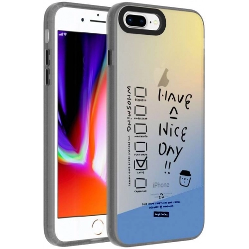 Apple iPhone 8 Plus Kılıf Desenli Zore Dragon Sert Kapak - Have