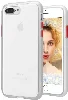 Apple iPhone 8 Plus Kılıf Exlusive Arkası Mat Tam Koruma Darbe Emici - Beyaz