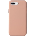 Apple iPhone 8 Plus Kılıf İçi Kadife Kaymaz Deri Alt Kısmı Açık Eyzi Kapak - Pembe