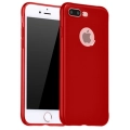 Apple iPhone 8 Plus Kılıf İnce Soft Mat Renkli Esnek Silikon Kapak - Kırmızı